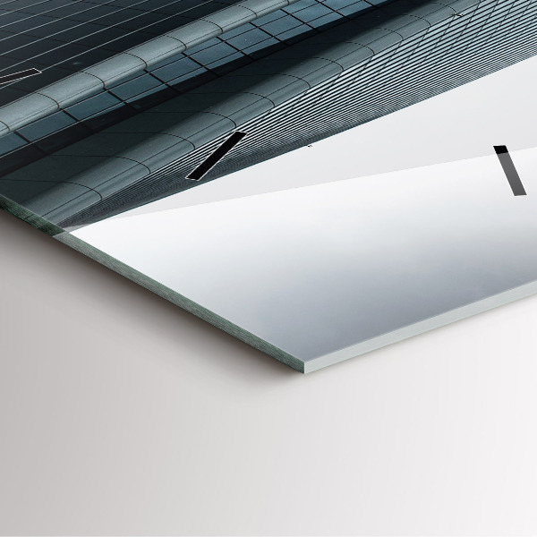 Wanduhr modern quadratisch Mailänder Wolkenkratzer