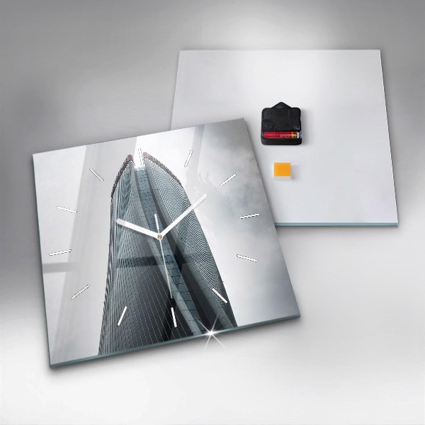 Wanduhr modern quadratisch Mailänder Wolkenkratzer