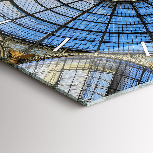 Wanduhr quadratisch mit motiv Mailänder Einkaufszentrum