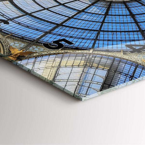 Wanduhr quadratisch mit motiv Mailänder Einkaufszentrum