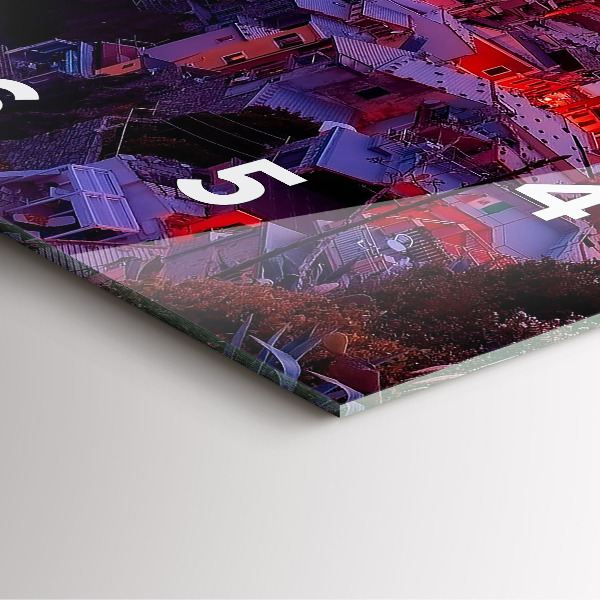 Wanduhr quadratisch Inschrift der Erinnerungen