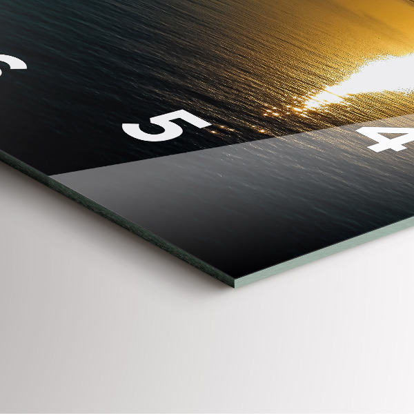 Wanduhr quadratisch Landschaft bei Sonnenaufgang