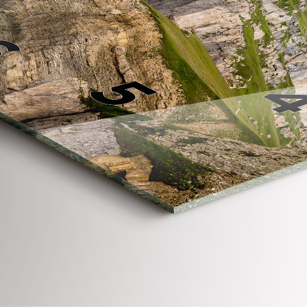 Wanduhr quadratisch Felsige Berge