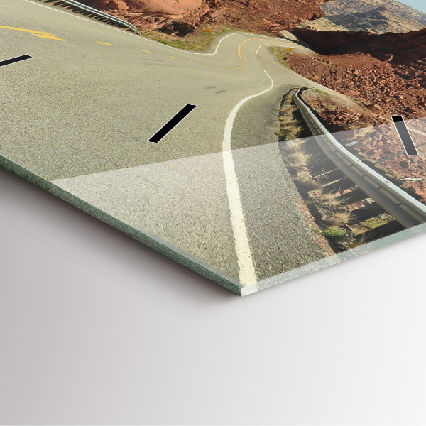 Wanduhr quadratisch Die Route 66 in den USA