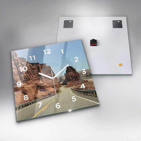Wanduhr quadratisch Die Route 66 in den USA