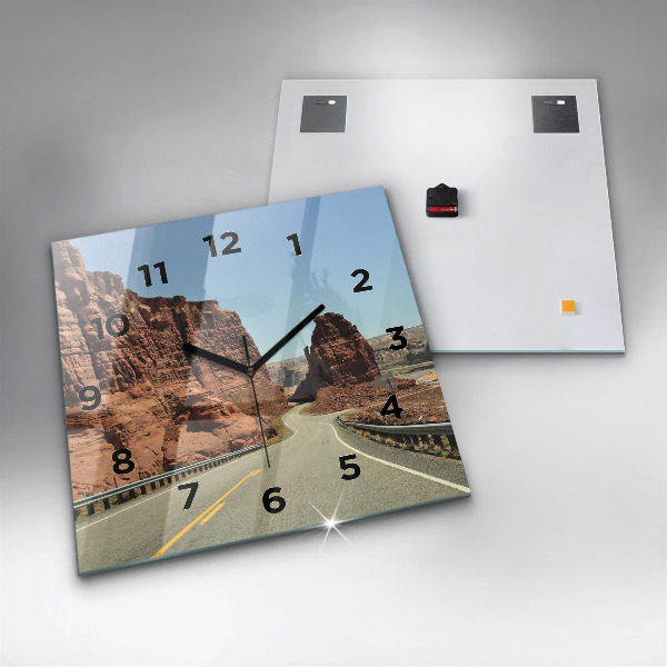 Wanduhr quadratisch Die Route 66 in den USA