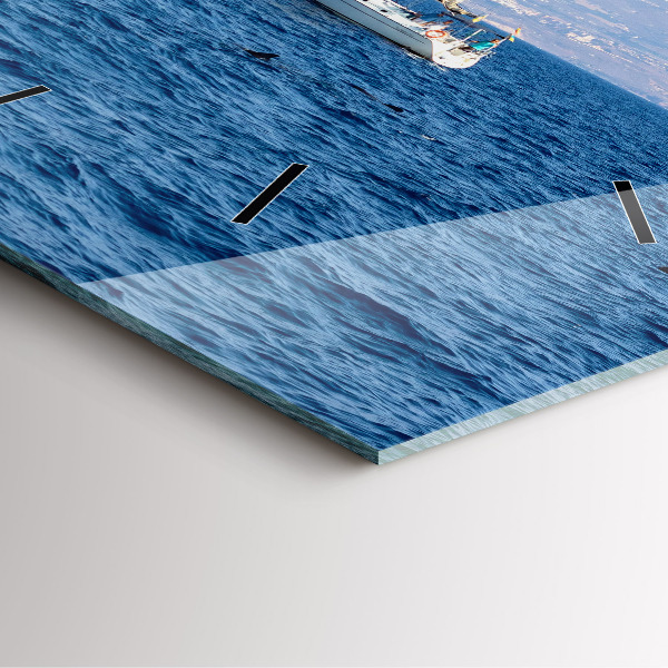 Wanduhr quadratisch mit motiv Yacht auf Teneriffa