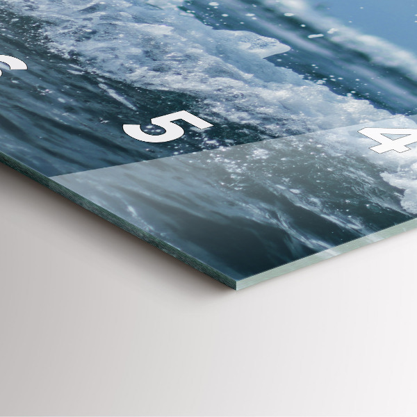 Wanduhr quadratisch Wellenfotografie