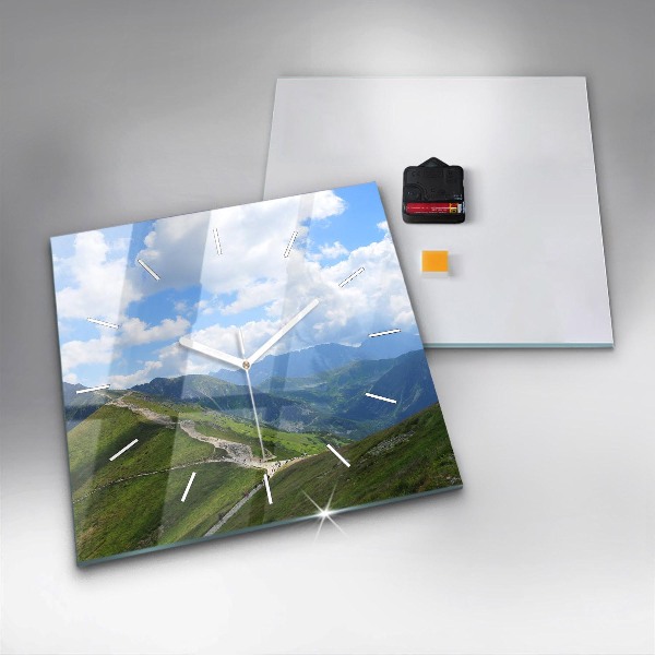 Wanduhr quadratisch mit motiv Kasprowy Wierch Zakopane