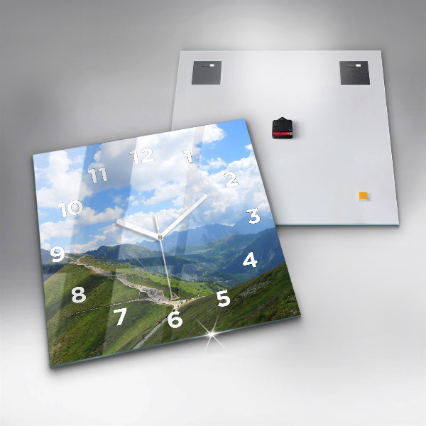 Wanduhr quadratisch mit motiv Kasprowy Wierch Zakopane