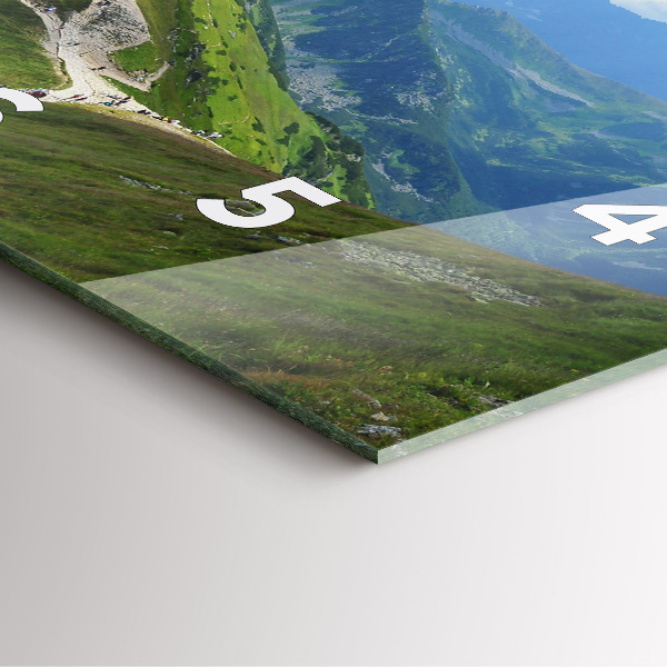 Wanduhr quadratisch mit motiv Kasprowy Wierch Zakopane