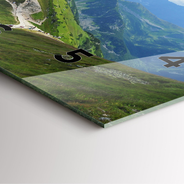 Wanduhr quadratisch mit motiv Kasprowy Wierch Zakopane