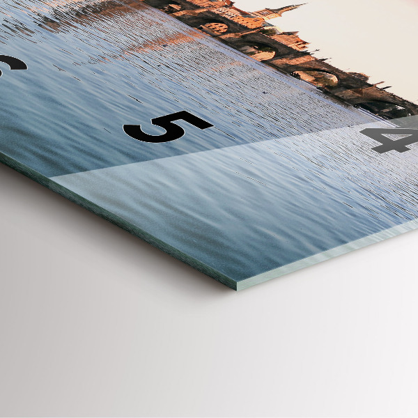 Wanduhr modern quadratisch Karlsbrücke in Prag