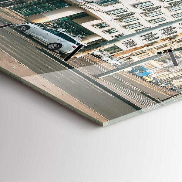 Wanduhr quadratisch Tanzendes Haus Prag