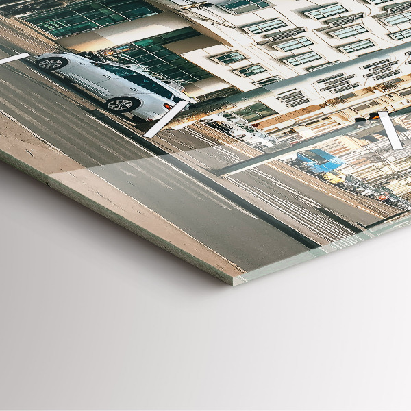 Wanduhr quadratisch Tanzendes Haus Prag