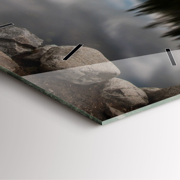 Wanduhr quadratisch mit motiv Hohe Tatra in der Slowakei