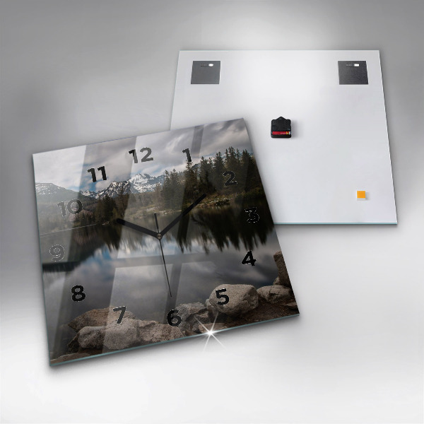 Wanduhr quadratisch mit motiv Hohe Tatra in der Slowakei