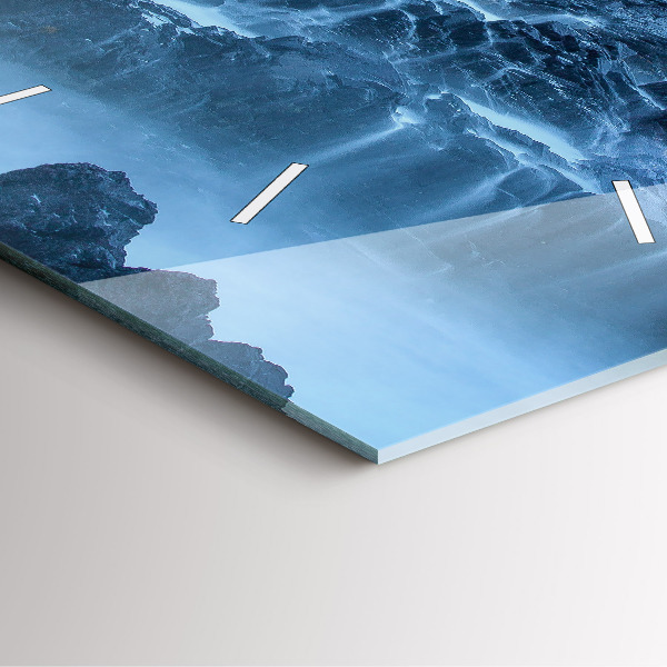 Wanduhr quadratisch Leuchtturm