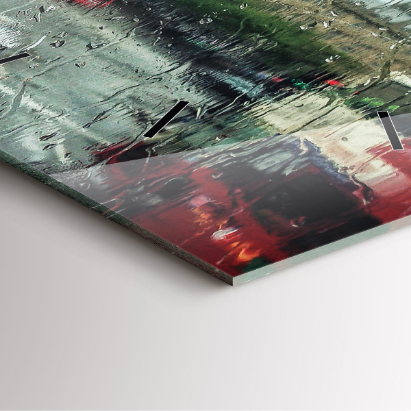 Wanduhr quadratisch Verregnetes London