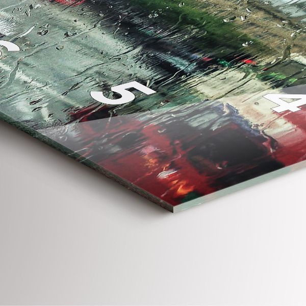 Wanduhr quadratisch Verregnetes London