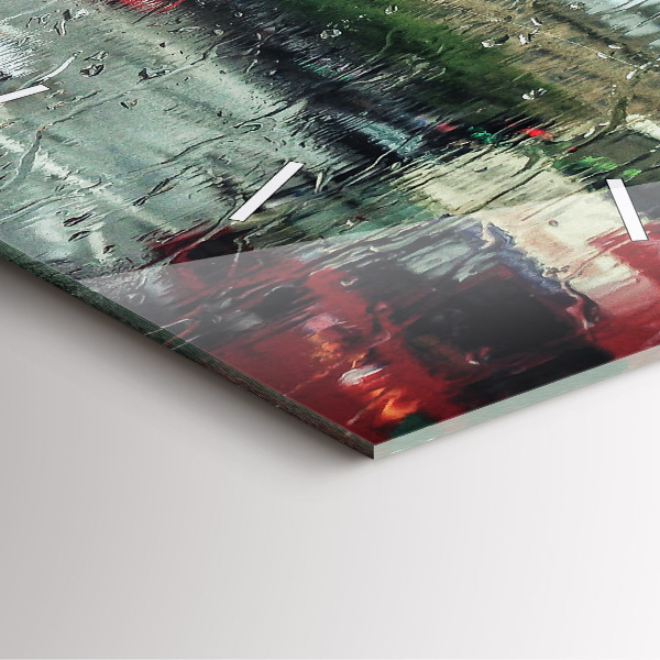 Wanduhr quadratisch Verregnetes London