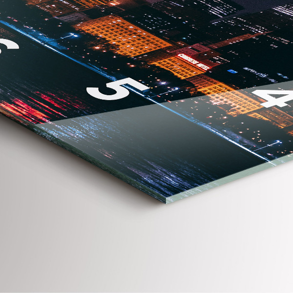 Wanduhr quadratisch Chicago Stadtbild