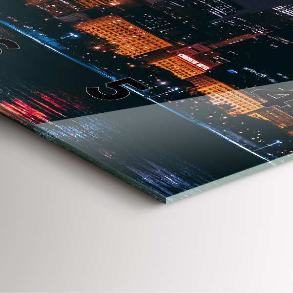 Wanduhr quadratisch Chicago Stadtbild