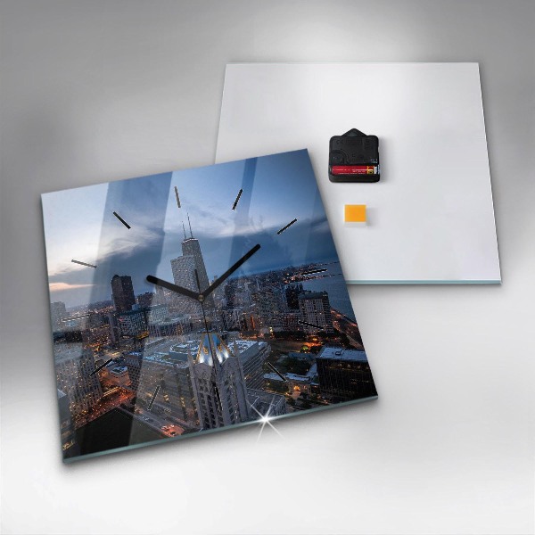 Wanduhr modern quadratisch Foto von Chicago