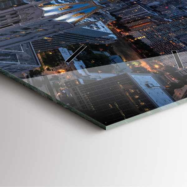 Wanduhr modern quadratisch Foto von Chicago