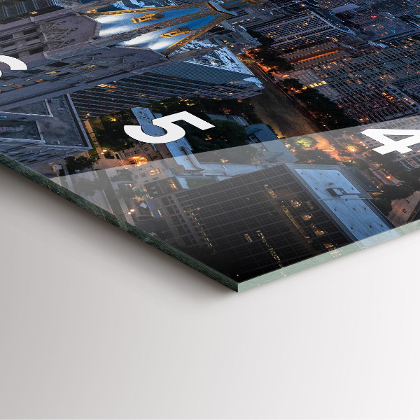 Wanduhr modern quadratisch Foto von Chicago