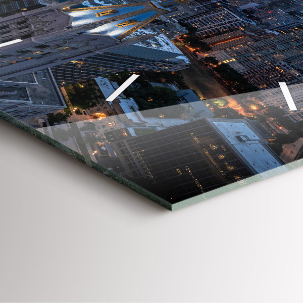 Wanduhr modern quadratisch Foto von Chicago