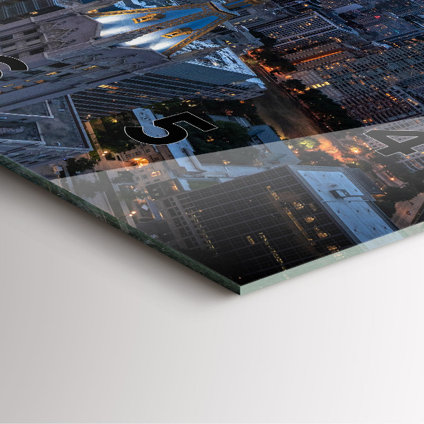 Wanduhr modern quadratisch Foto von Chicago