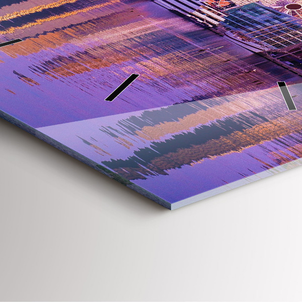 Wanduhr quadratisch Blick auf US-Wolkenkratzer