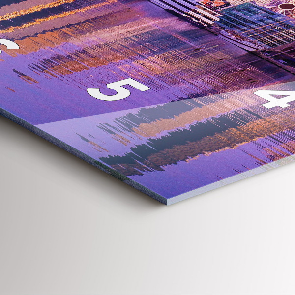 Wanduhr quadratisch Blick auf US-Wolkenkratzer