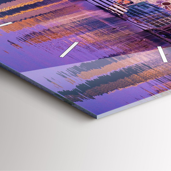 Wanduhr quadratisch Blick auf US-Wolkenkratzer