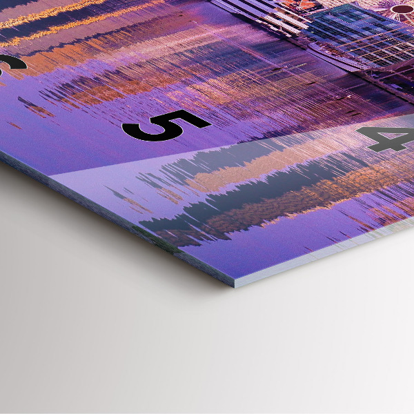 Wanduhr quadratisch Blick auf US-Wolkenkratzer