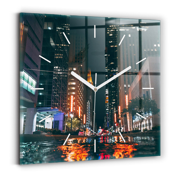 Wanduhr quadratisch mit motiv Hilton Hotel in Houston