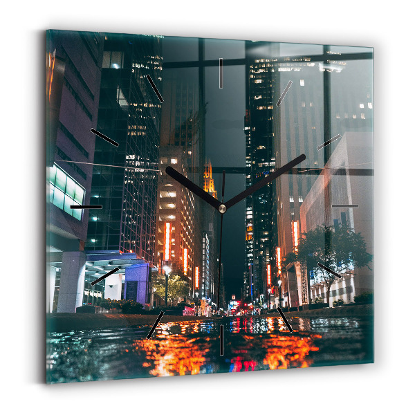 Wanduhr quadratisch mit motiv Hilton Hotel in Houston