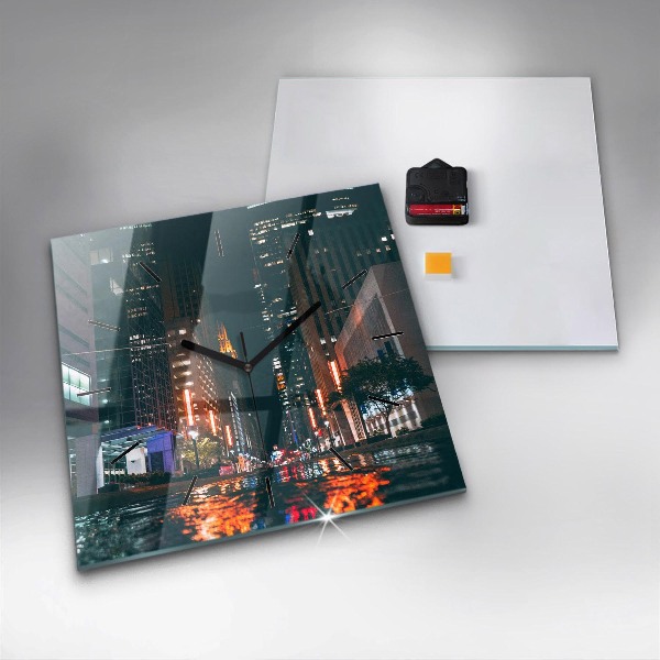 Wanduhr quadratisch mit motiv Hilton Hotel in Houston