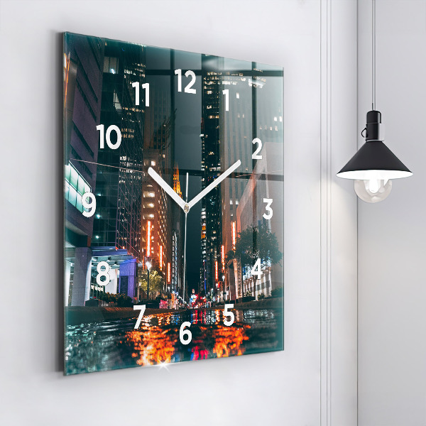 Wanduhr quadratisch mit motiv Hilton Hotel in Houston