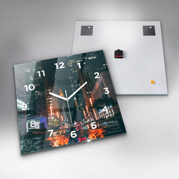 Wanduhr quadratisch mit motiv Hilton Hotel in Houston