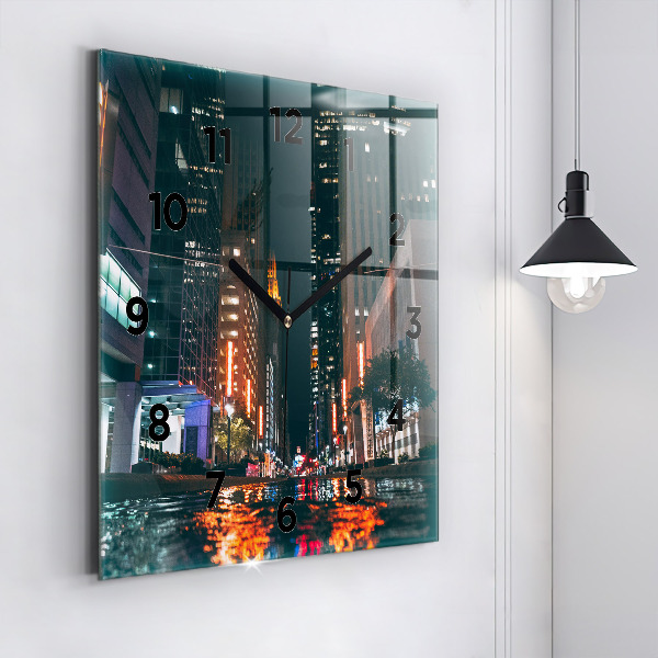 Wanduhr quadratisch mit motiv Hilton Hotel in Houston