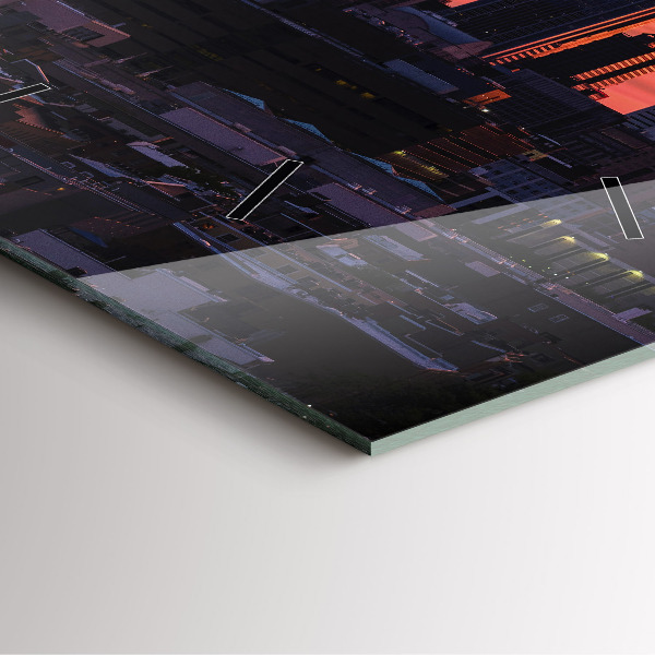 Wanduhr quadratisch mit motiv Skyline von Philadelphia