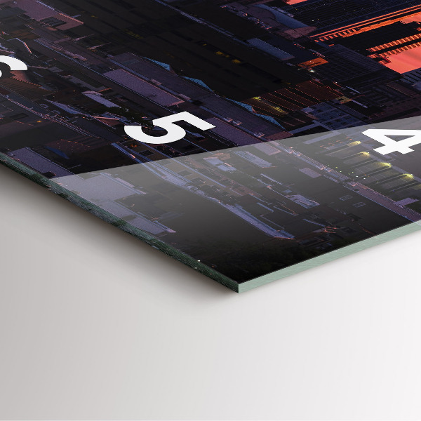 Wanduhr quadratisch mit motiv Skyline von Philadelphia