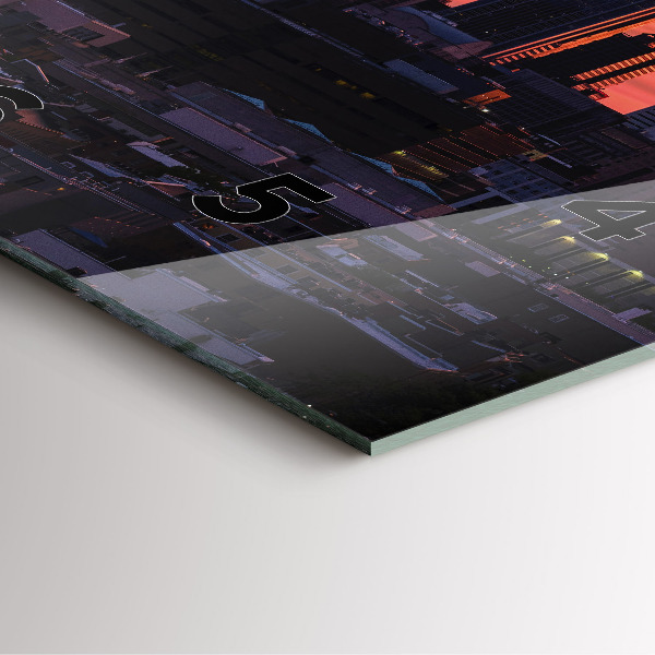 Wanduhr quadratisch mit motiv Skyline von Philadelphia