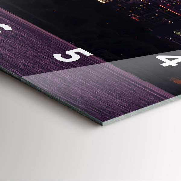 Wanduhr quadratisch mit motiv Philadelphia Stadtpanorama