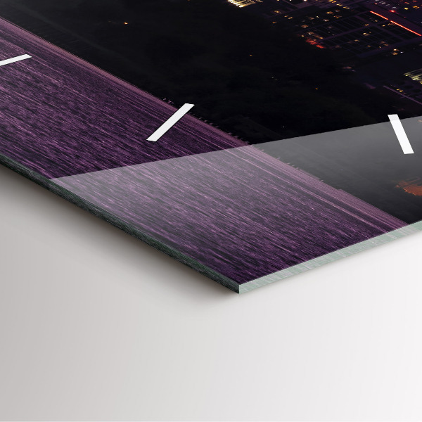 Wanduhr quadratisch mit motiv Philadelphia Stadtpanorama