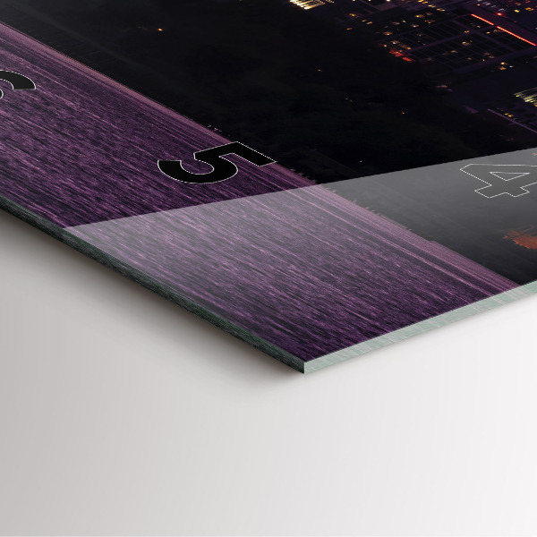 Wanduhr quadratisch mit motiv Philadelphia Stadtpanorama