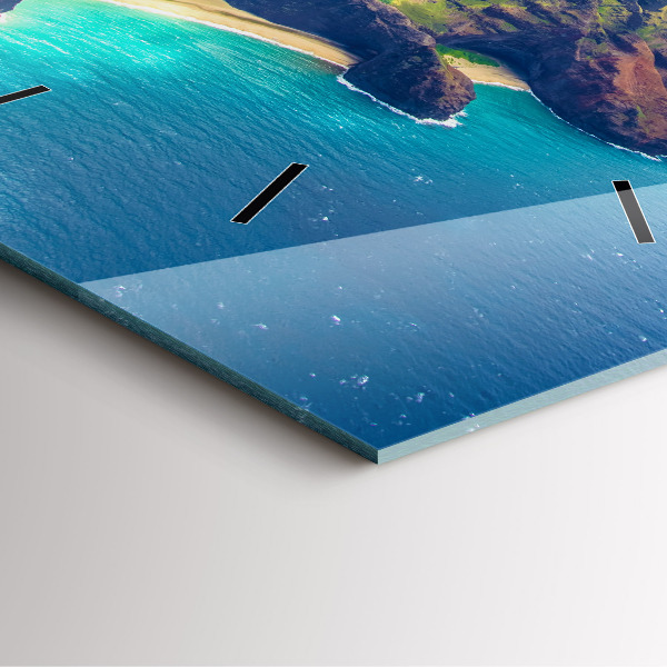 Wanduhr quadratisch mit motiv Hawaiianisches Meer