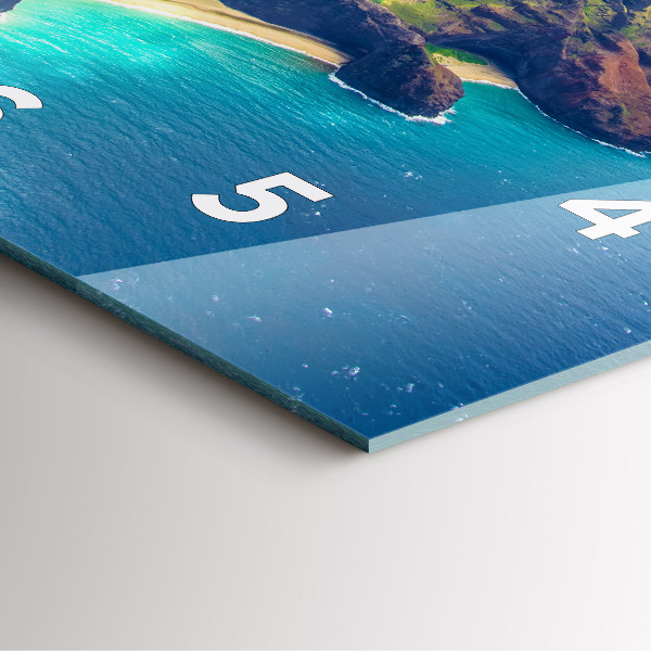 Wanduhr quadratisch mit motiv Hawaiianisches Meer